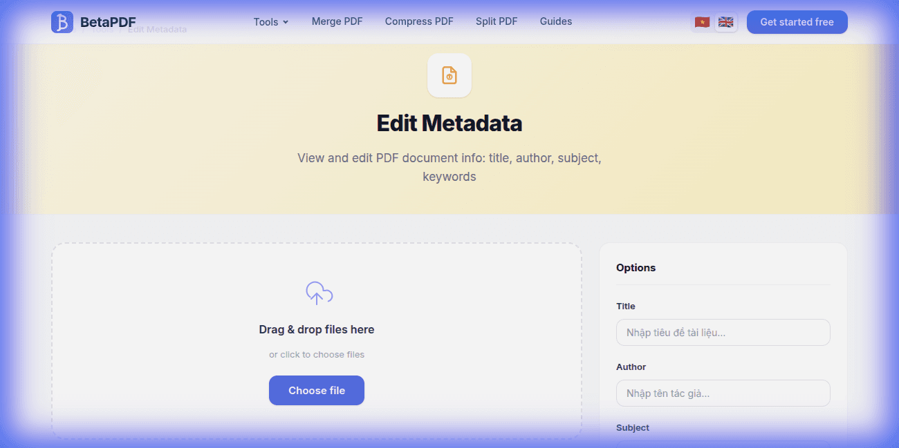 How to Edit PDF Metadata — Title, Author, Keywords