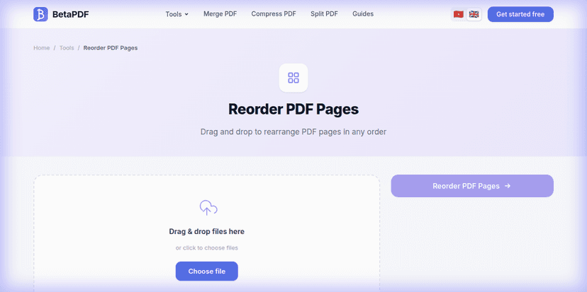 How to Reorder PDF Pages — Easy Drag & Drop